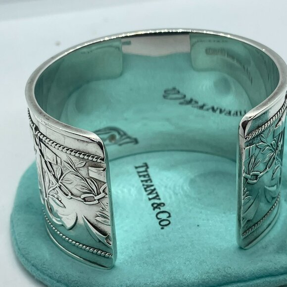 Vintage Tiffany & Co. Makers Anchor Motif Cuff Bracelet Sterling Silver 6.25" - Picture 9 of 16